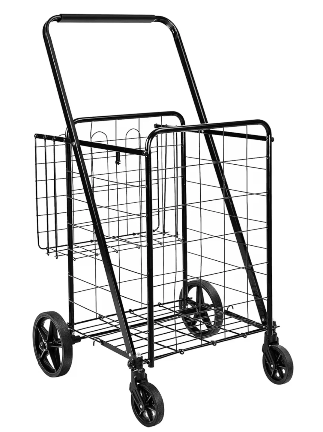 Black Rolling Shopping Cart