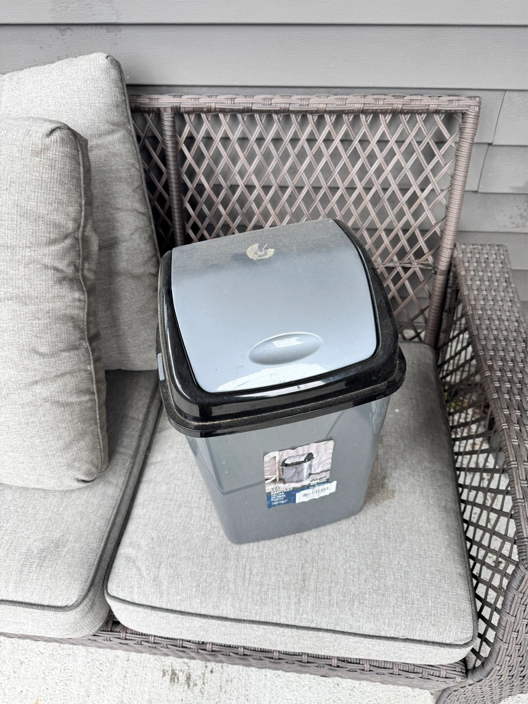 Grey Step Trash Can