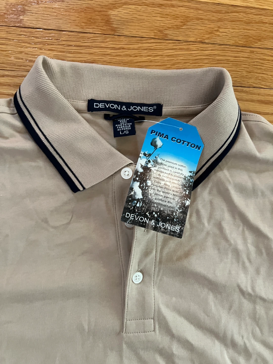 Devon & Jones Pima Cotton Polo Shirt L/G - photo 2
