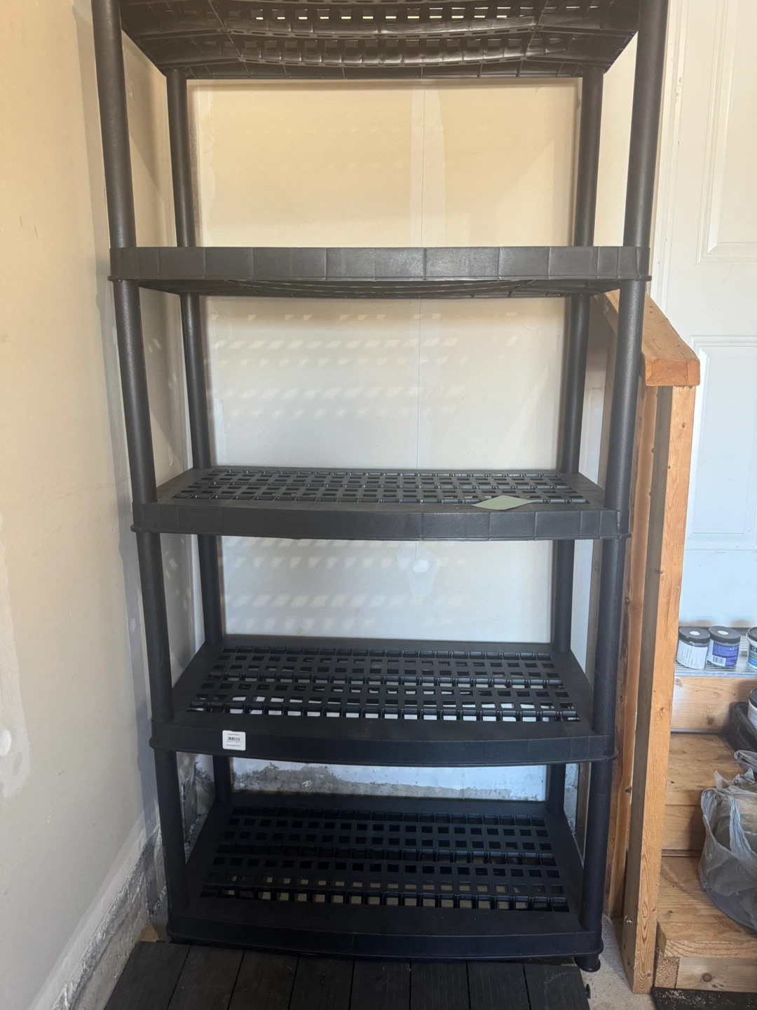 Black 5-Shelf Storage Unit - photo 2