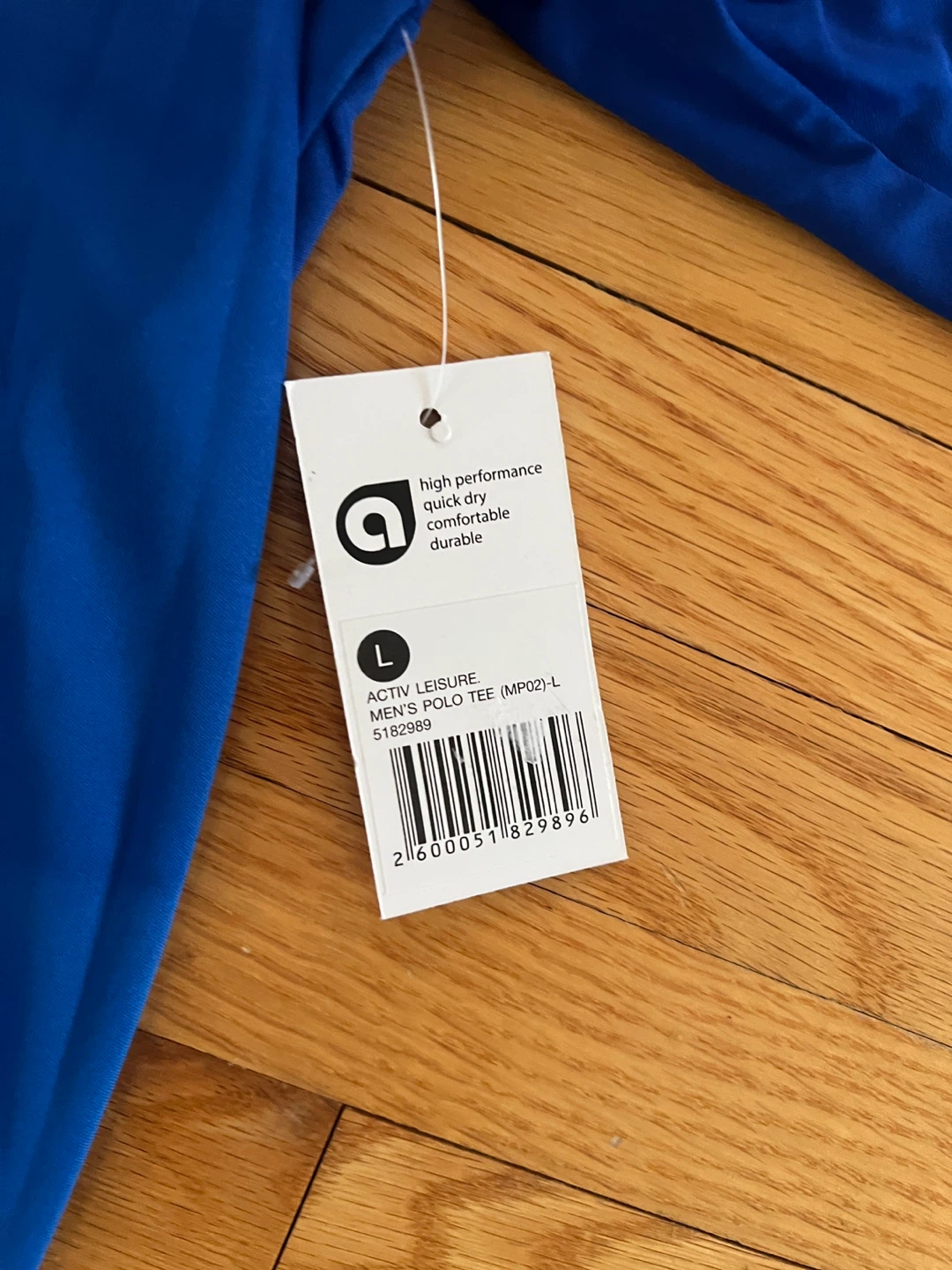 Activ Leisure Men's Polo Tee - Blue - Size L - photo 4