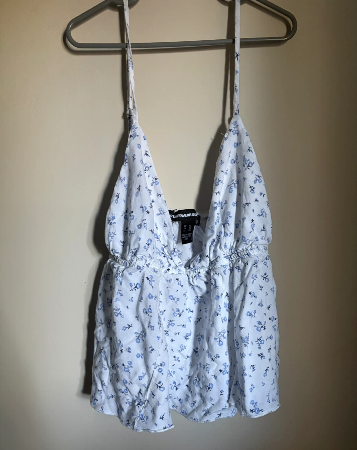 White Floral Camisole Top