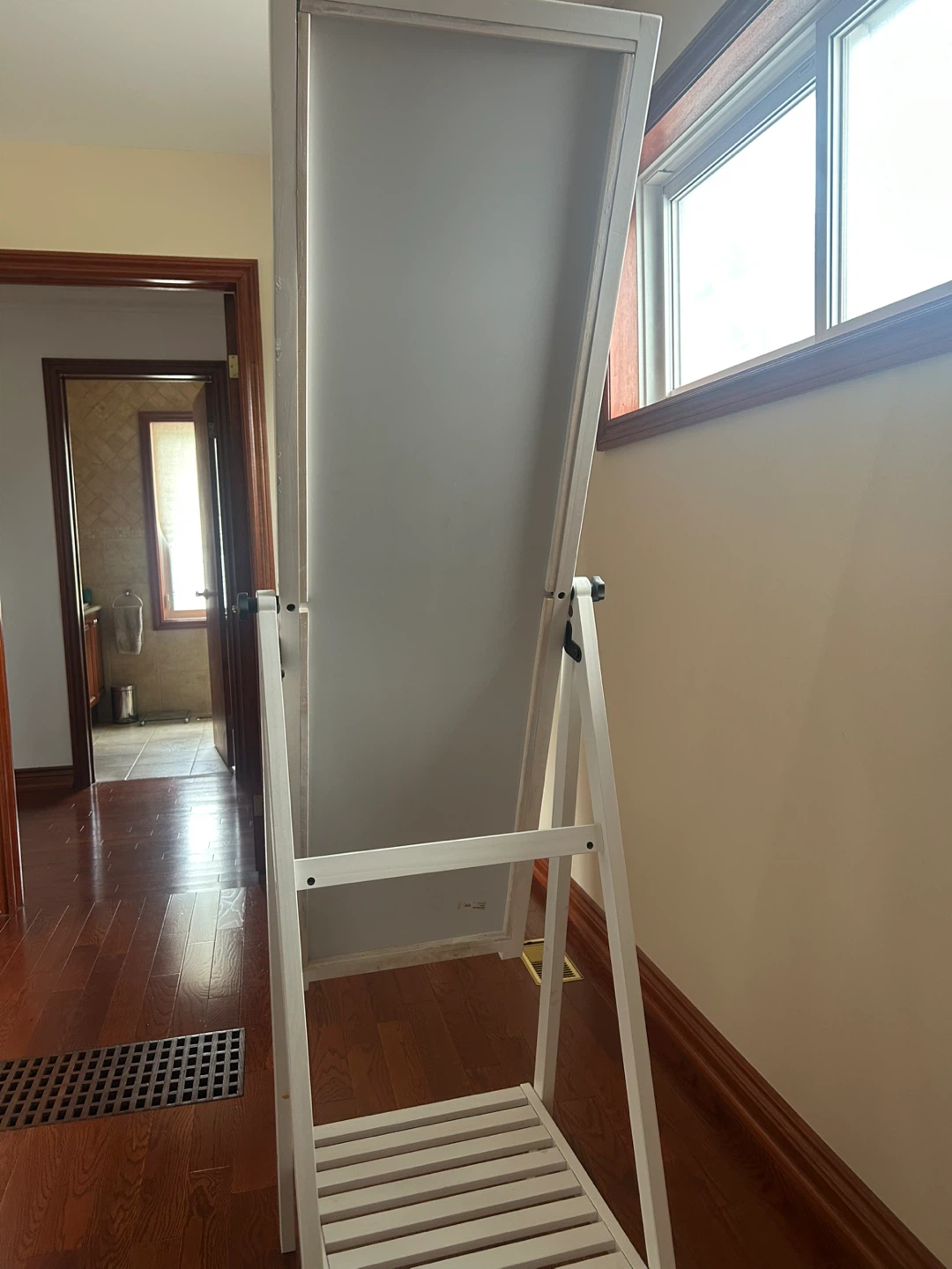 White IKEA Mirror with Storage Shelf - photo 3