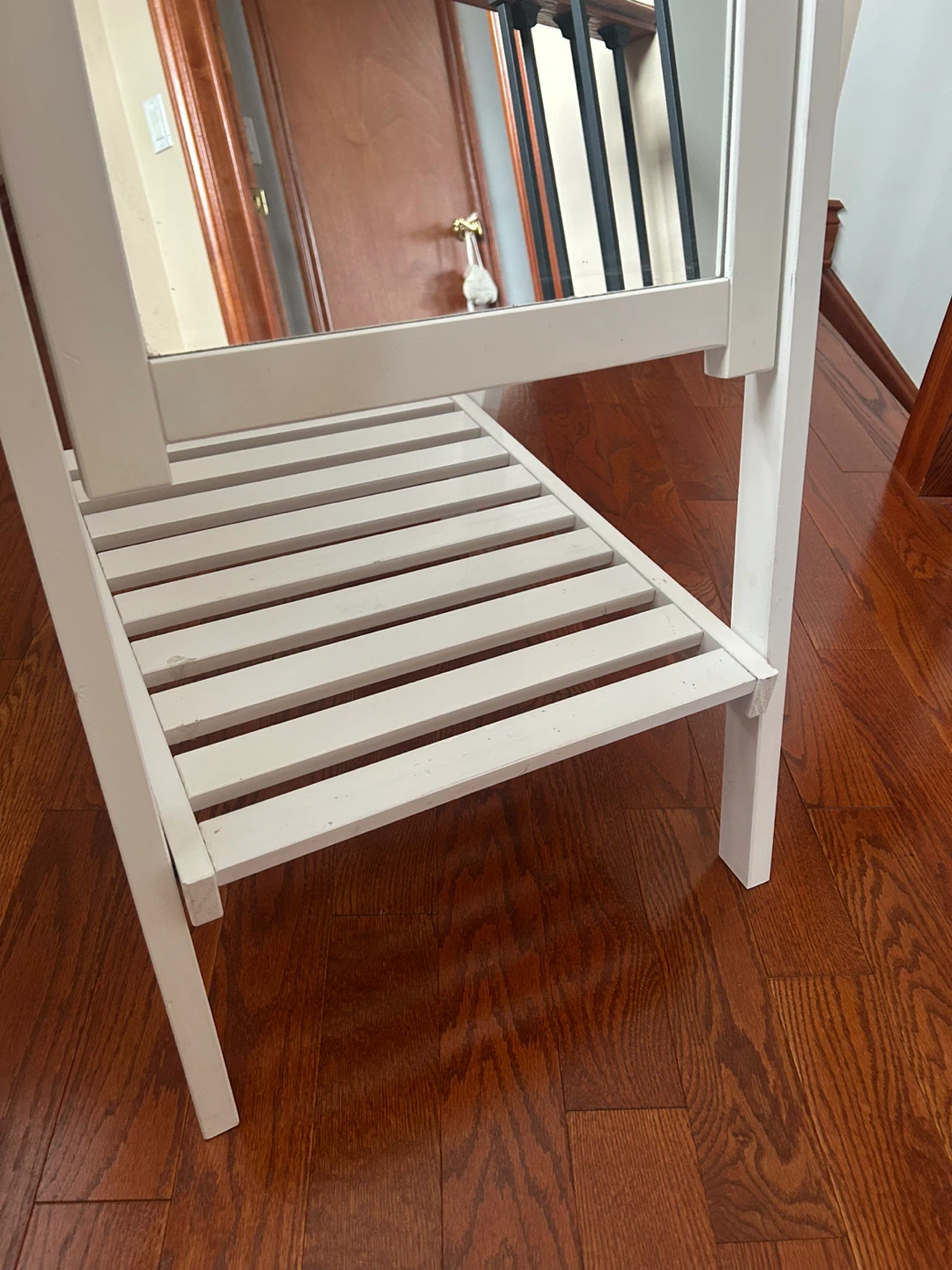 White IKEA Mirror with Storage Shelf - photo 4
