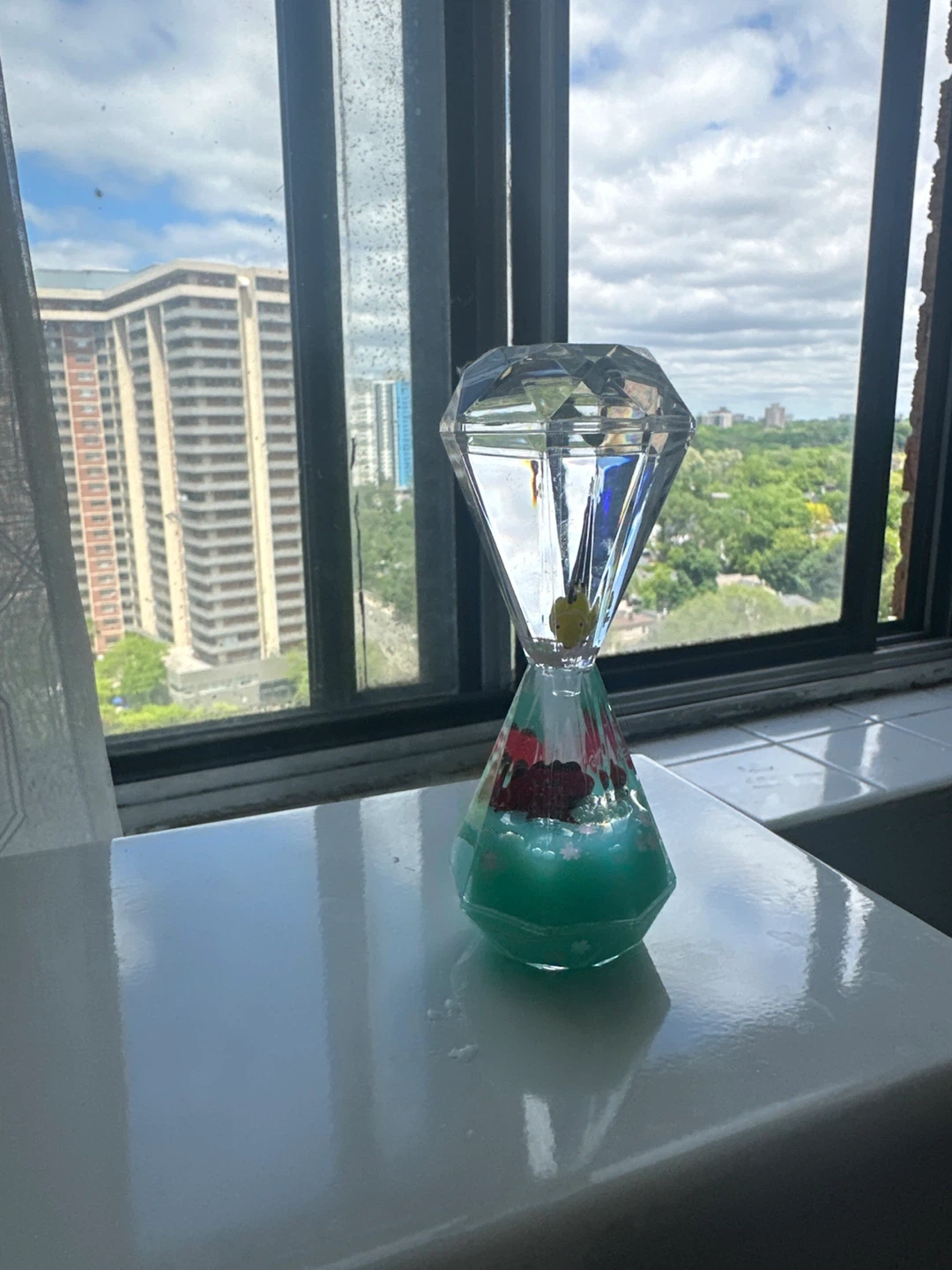 Glass bottle and a timer - photo 2