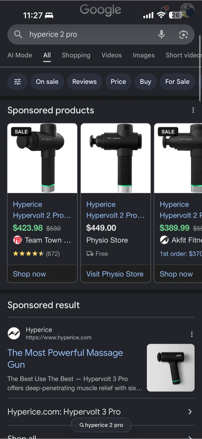 Hyperice Hypervolt 2 Pro Massage Gun