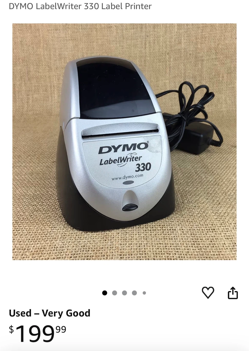 DYMO LabelWriter 330 Turbo Thermal Label Printer - photo 4