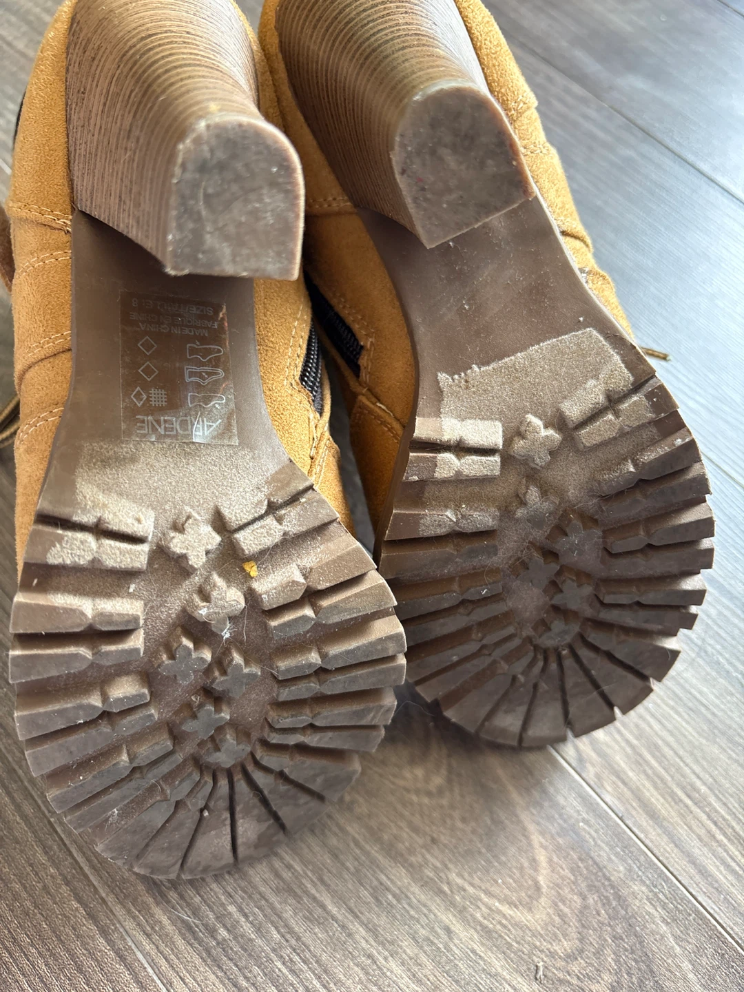 Tan Heeled Lace-Up Boots - photo 2