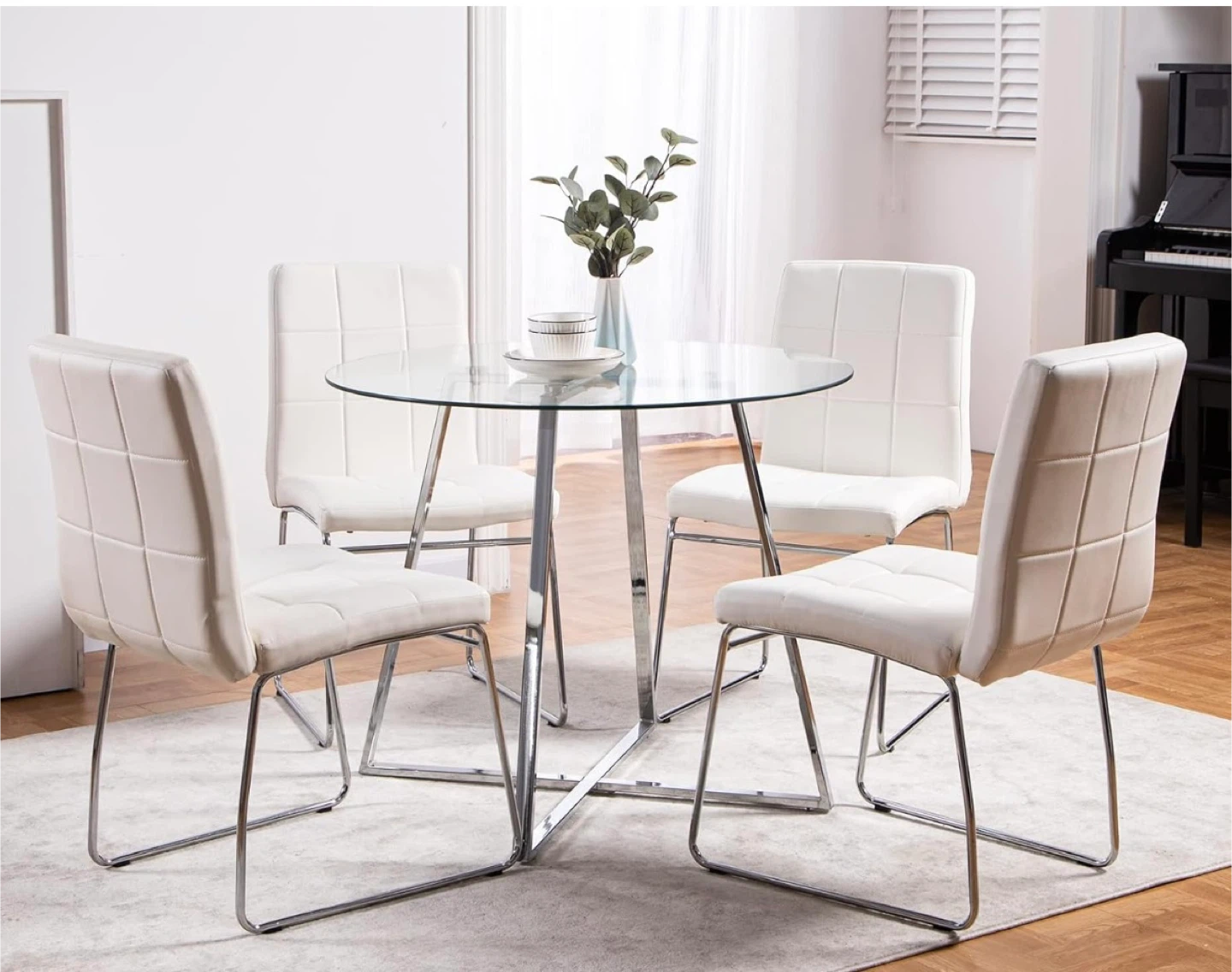 Round glass dining table - photo 4