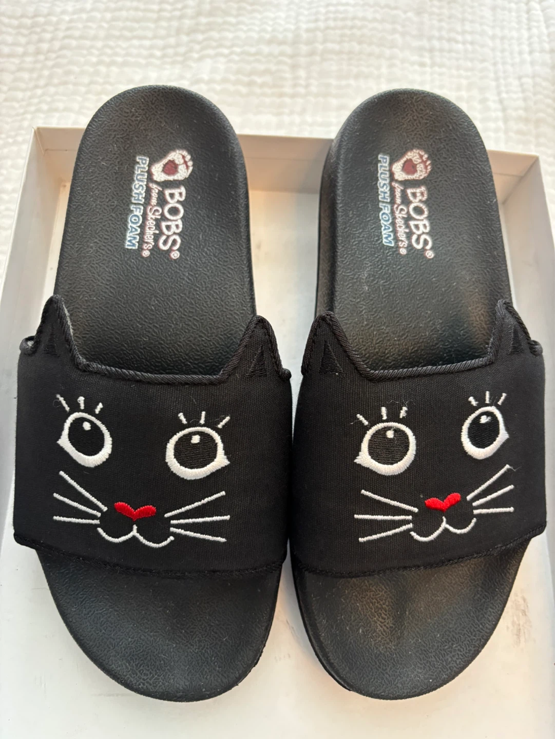 BOBS Skechers Plush Foam Cat Slides
