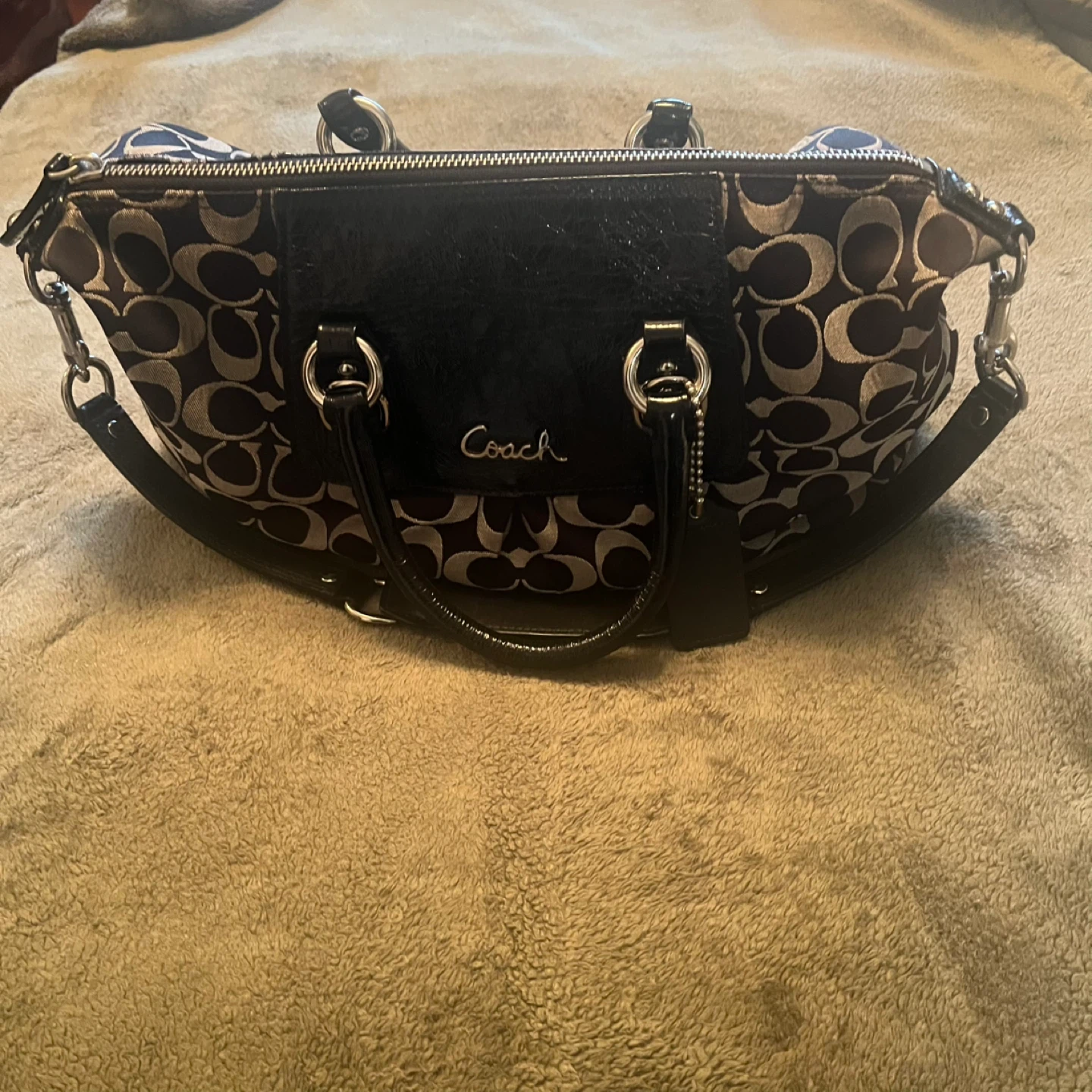 Coach Monogram Satchel Handbag
