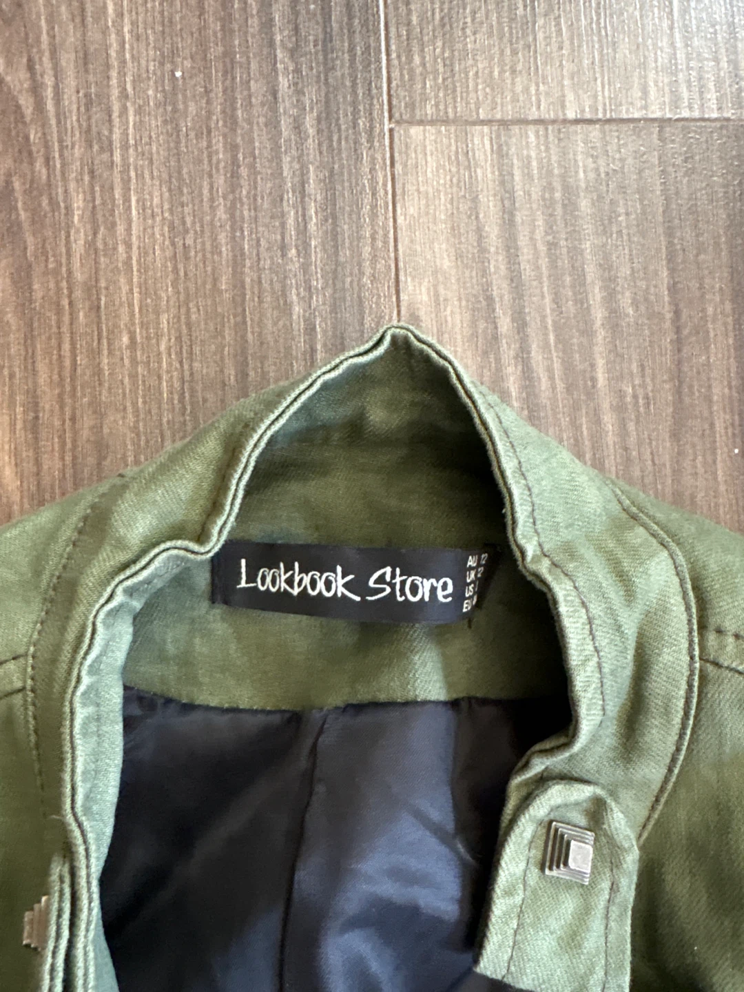 Lookbook Store Green Studded Moto Jacket - photo 2