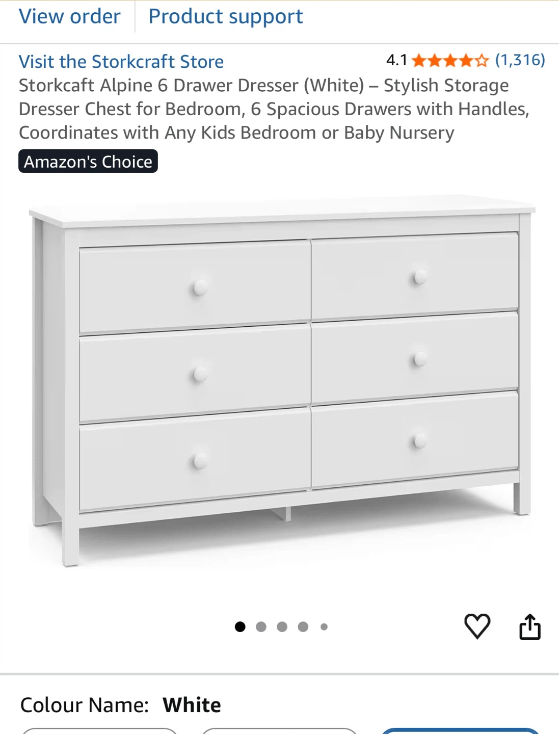 Storkcraft Alpine 6 Drawer Dresser - photo 2