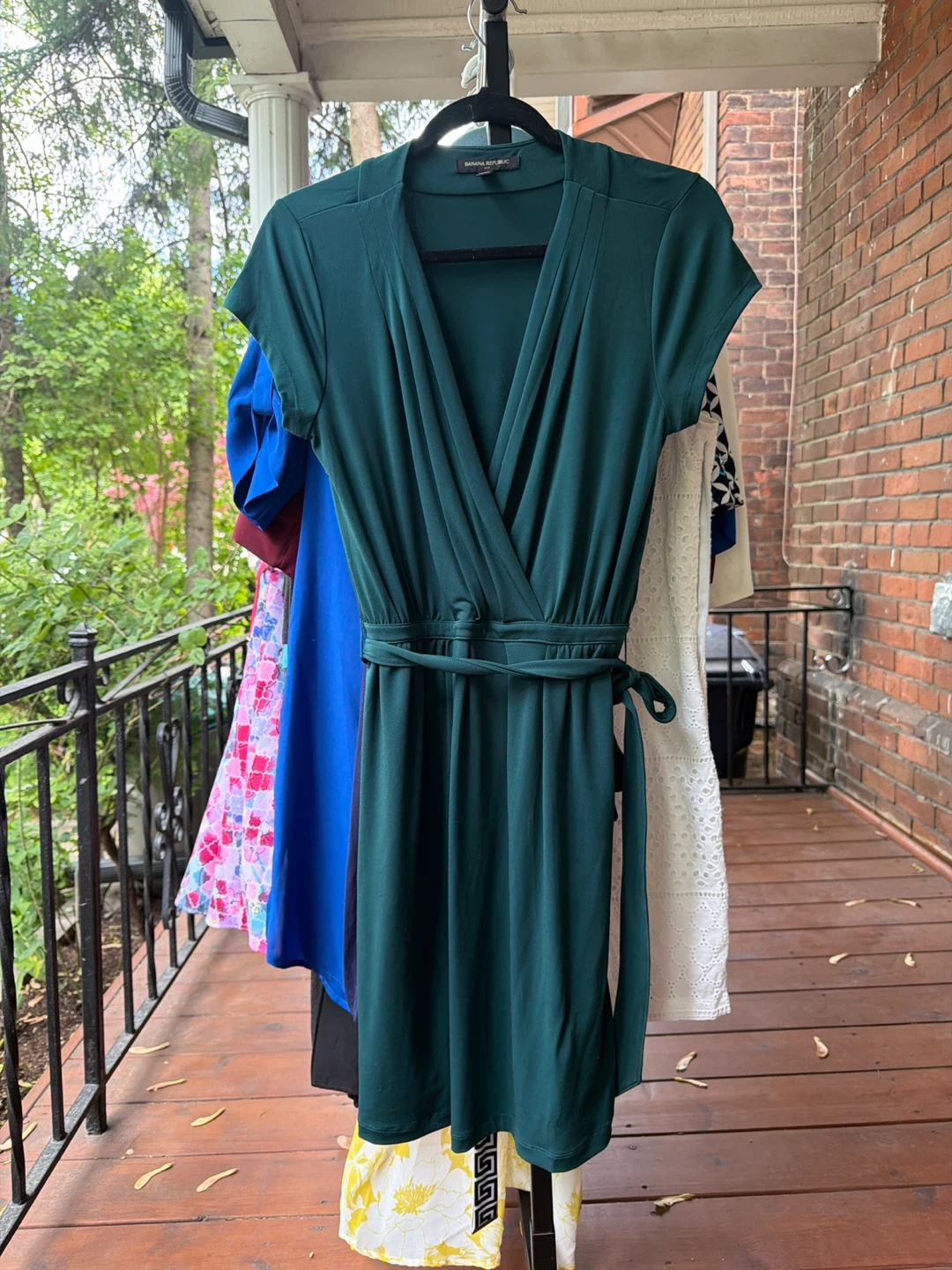 Banana Republic Wrap Dress - Deep Green