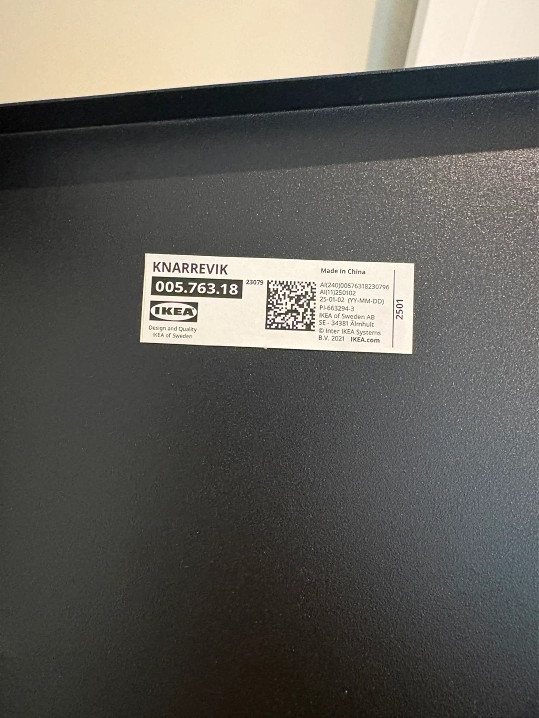 IKEA KNARREVIK Nightstand - Black (2 available) - photo 3