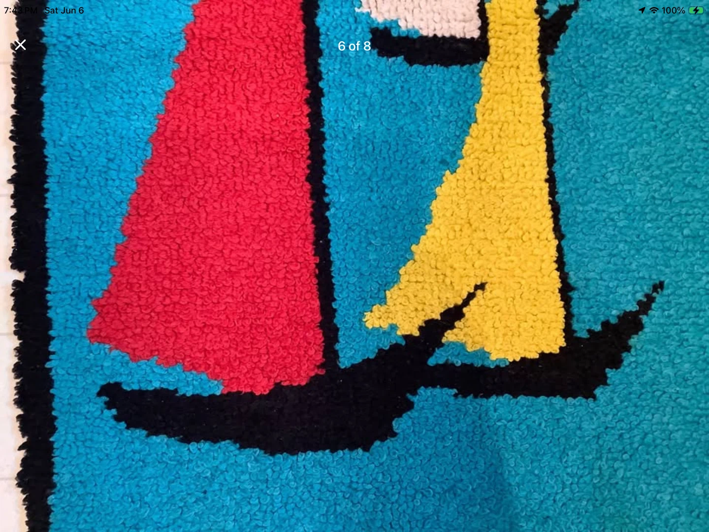 Ant/Vt Hand Crafted Rectangular Hooked Wool Rug 🐞 - photo 4