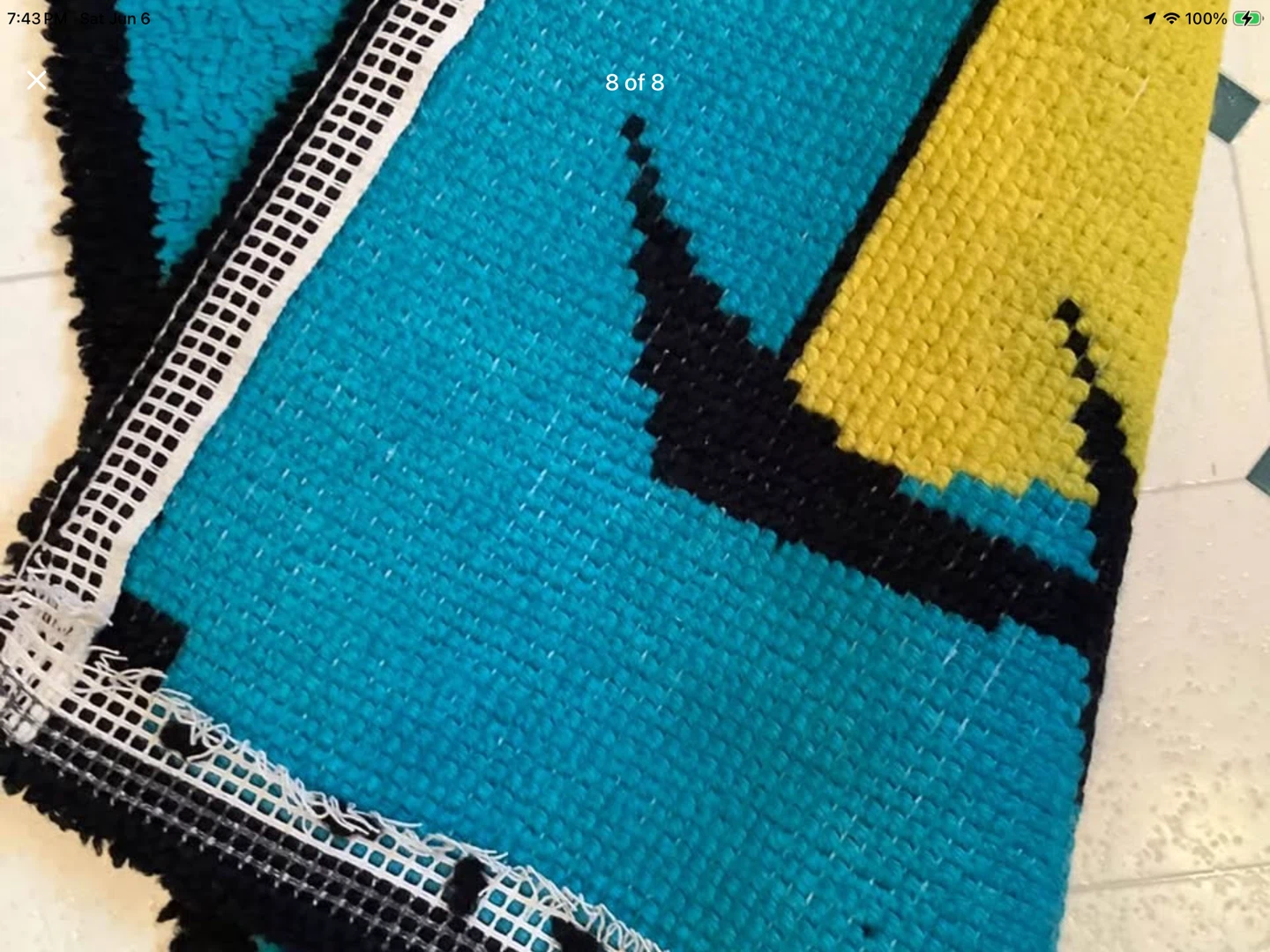 Ant/Vt Hand Crafted Rectangular Hooked Wool Rug 🐞 - photo 5