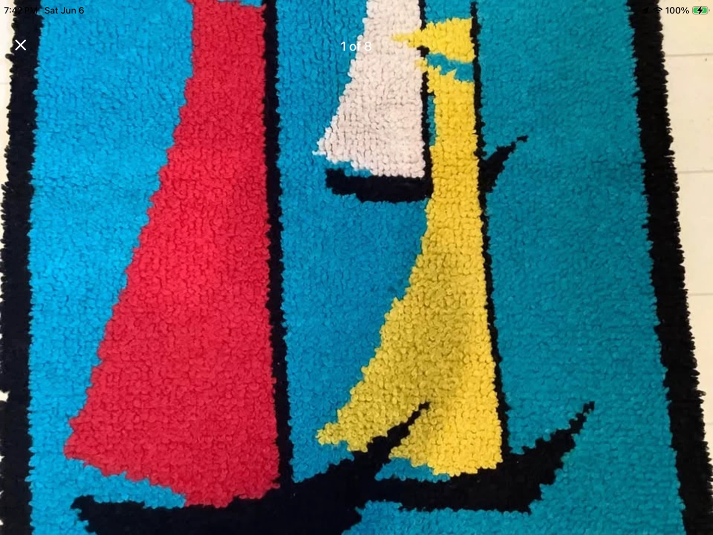 Ant/Vt Hand Crafted Rectangular Hooked Wool Rug 🐞