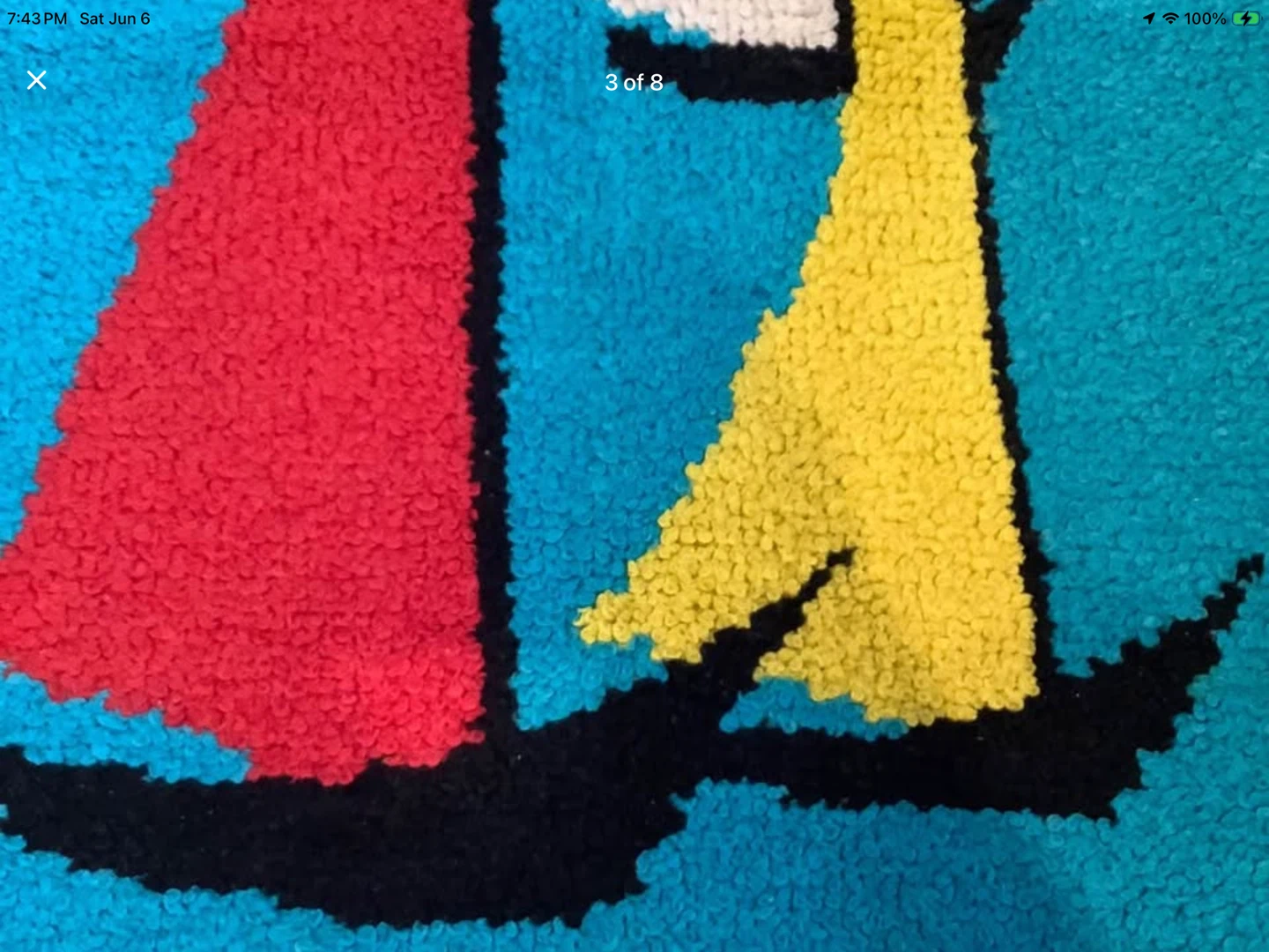 Ant/Vt Hand Crafted Rectangular Hooked Wool Rug 🐞 - photo 2