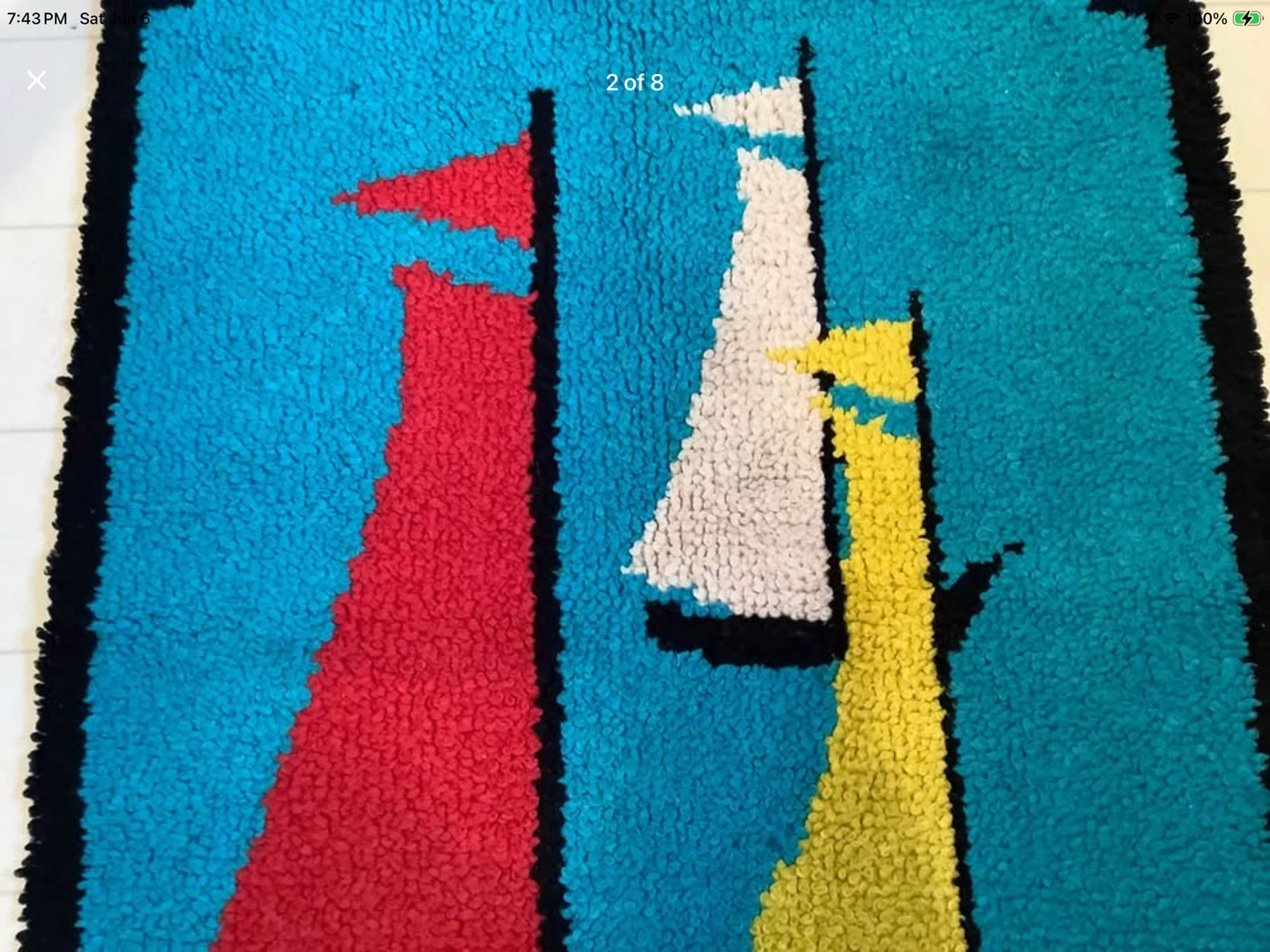 Ant/Vt Hand Crafted Rectangular Hooked Wool Rug 🐞 - photo 3