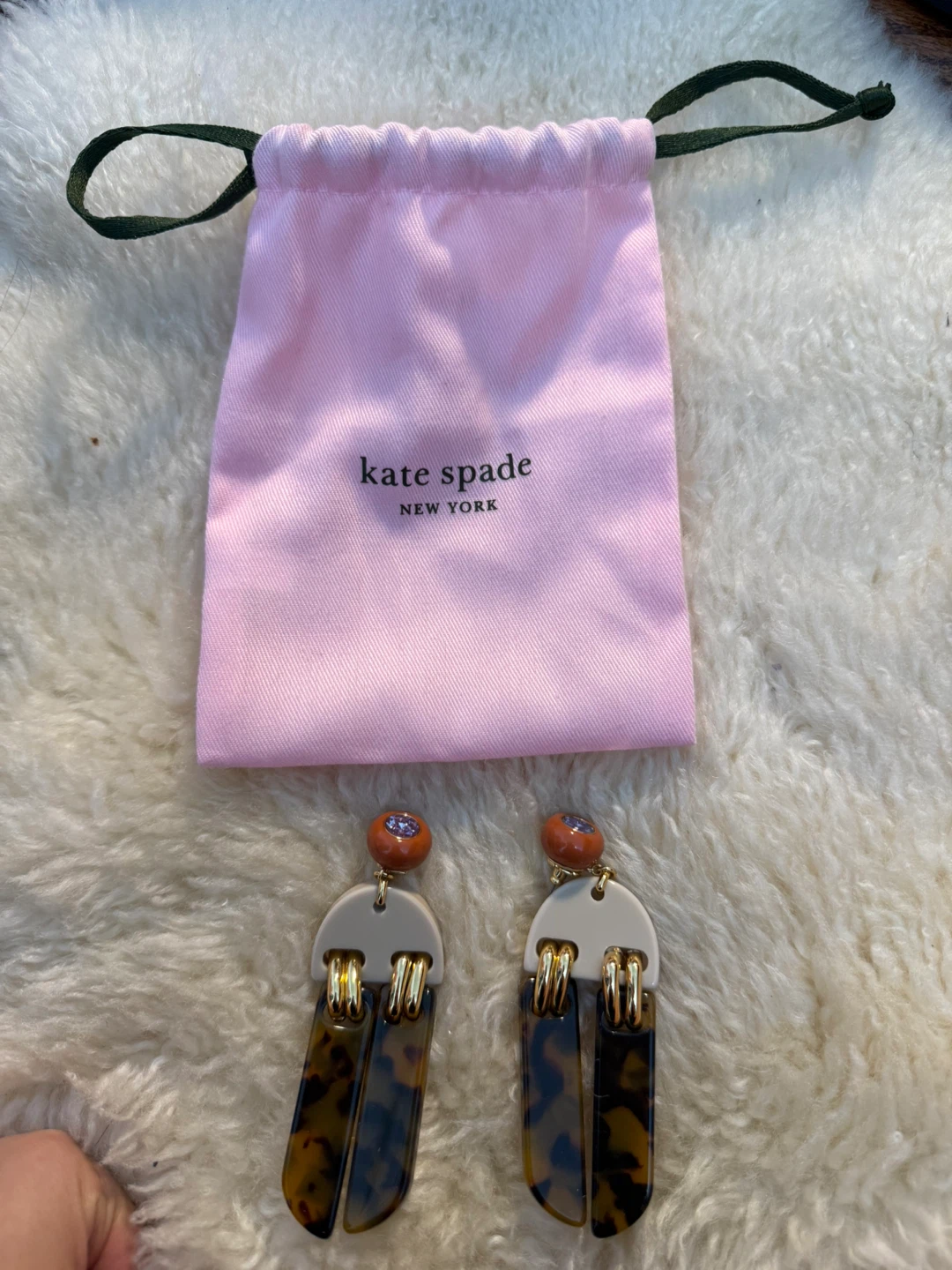 Kate Spade Dangle Earrings with Pouch