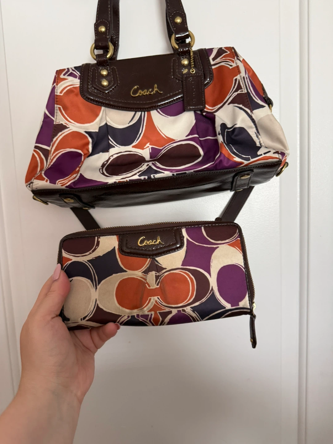 Coach Signature Print Bag and Wallet - photo 2