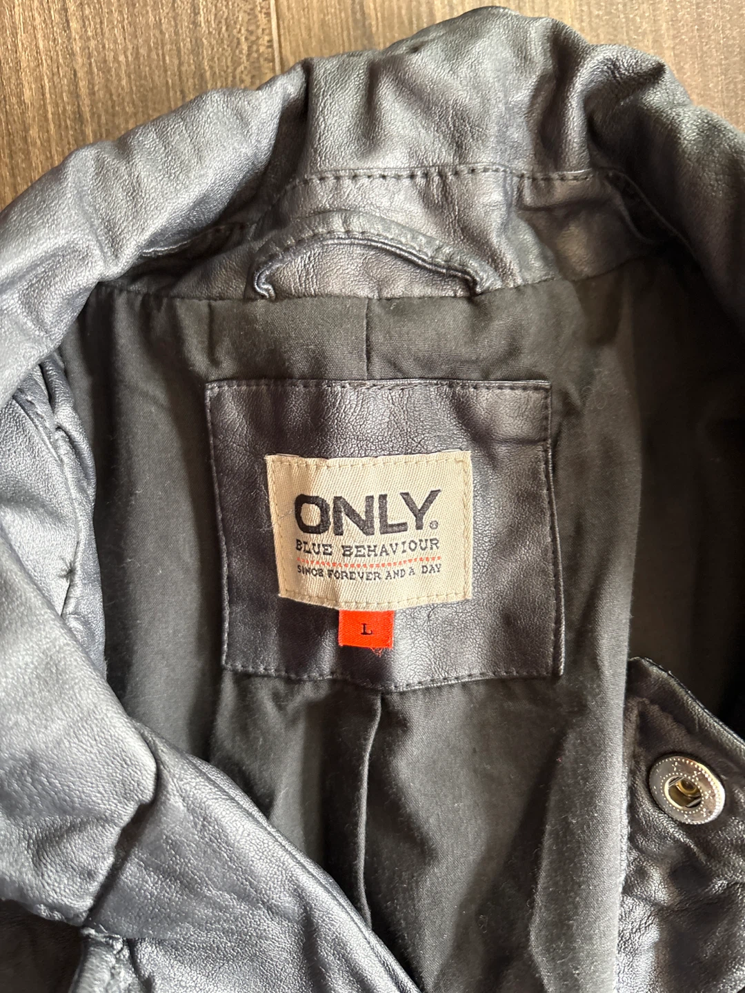 ONLY Blue Behaviour Faux Leather Jacket - photo 2