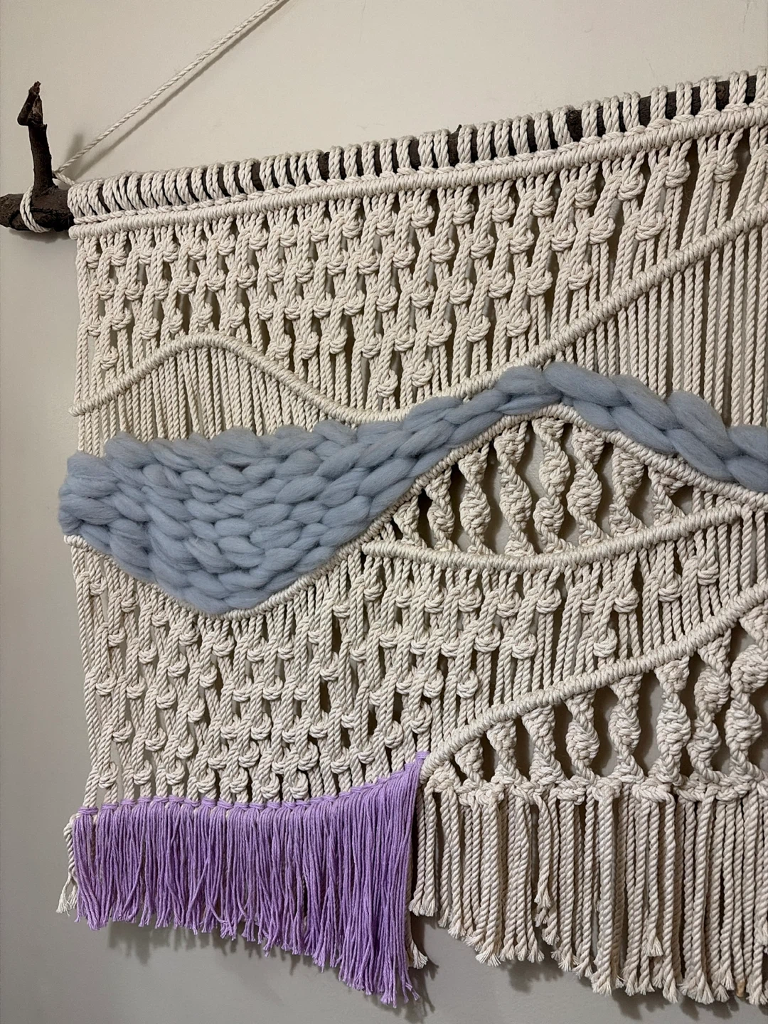 Macrame Wall Hanging with Yarn Accents - photo 3