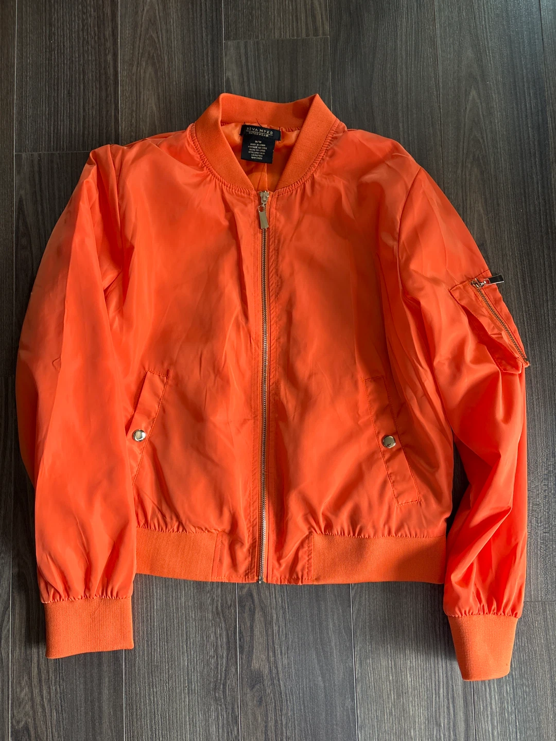 Revamped Outerwear Orange Bomber Jacket M/M