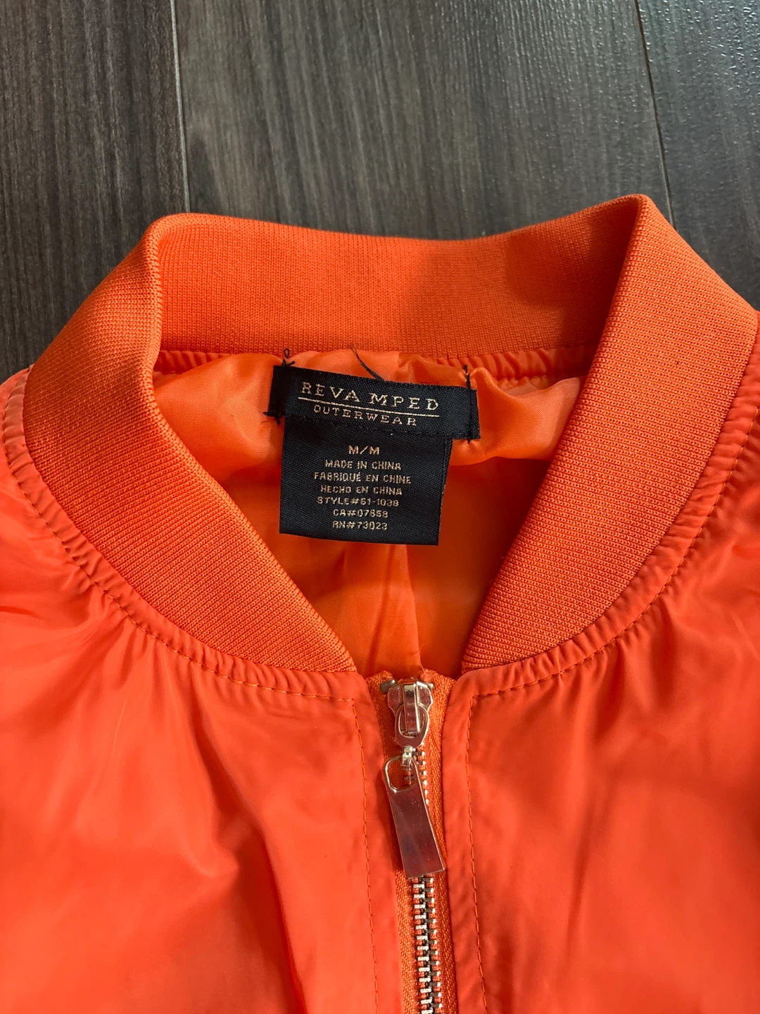 Revamped Outerwear Orange Bomber Jacket M/M - photo 2