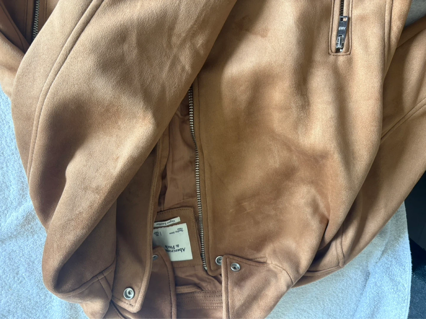 Abercrombie & Fitch Vegan Leather Moto Jacket XL - photo 2