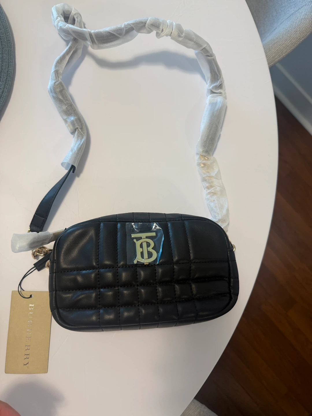 Burberry Black Quilted Leather Small Camera Bag