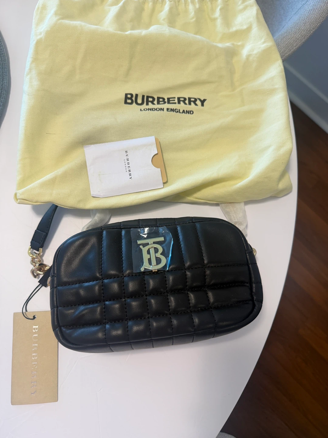 Burberry Black Quilted Leather Small Camera Bag - photo 4