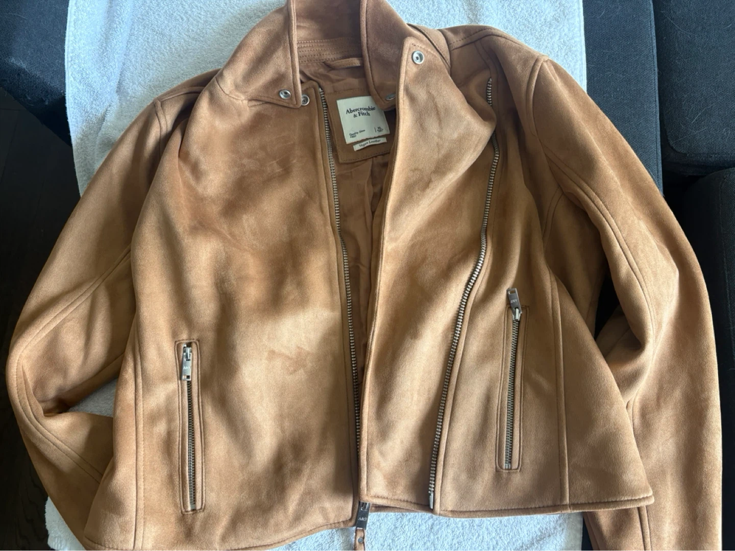 Abercrombie & Fitch Vegan Leather Moto Jacket XL