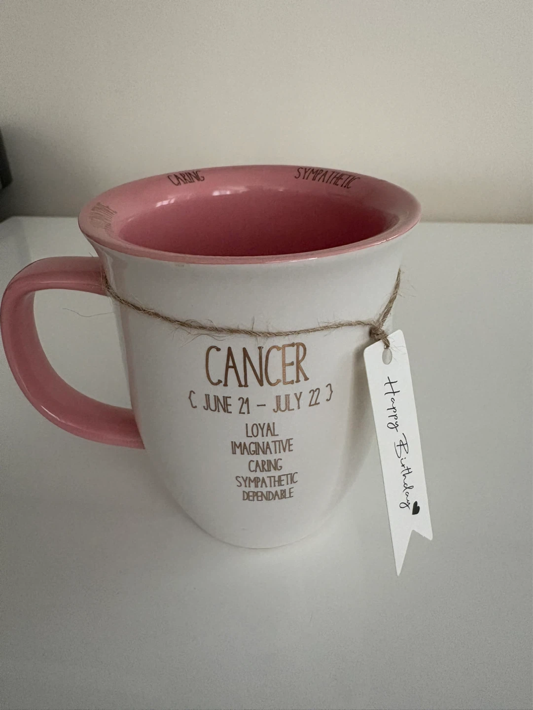 Cancer Zodiac Mug with Happy Birthday Tag - photo 2