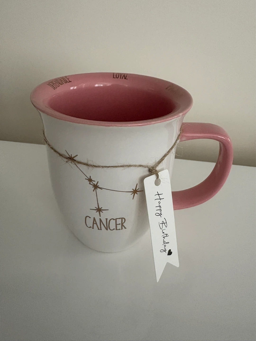 Cancer Zodiac Mug with Happy Birthday Tag - photo 3