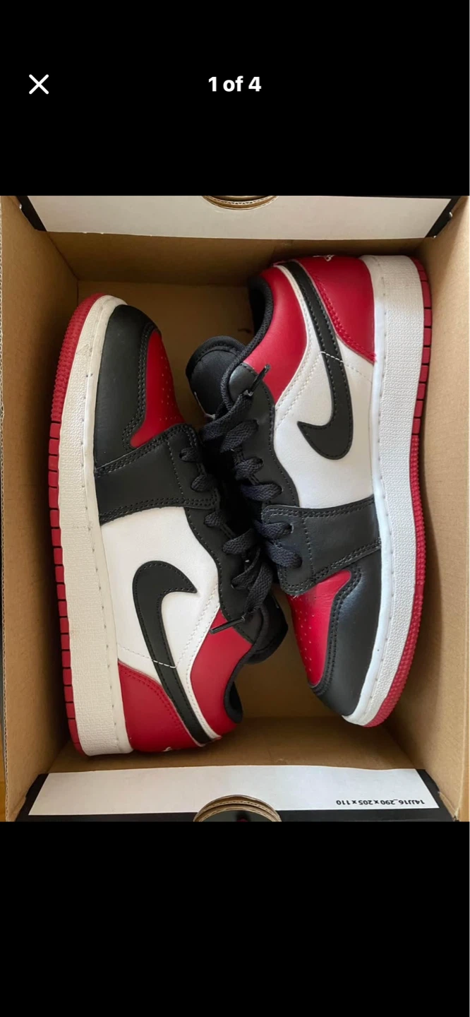 Air Jordan 1 Low (GS) Red/White-Black
