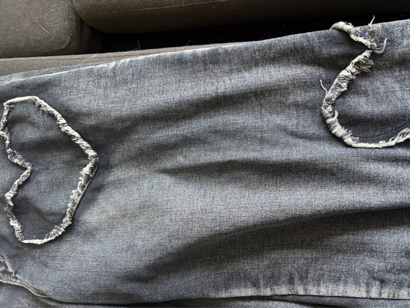 Size 20 Denim Jeans with Heart Cutouts - photo 3