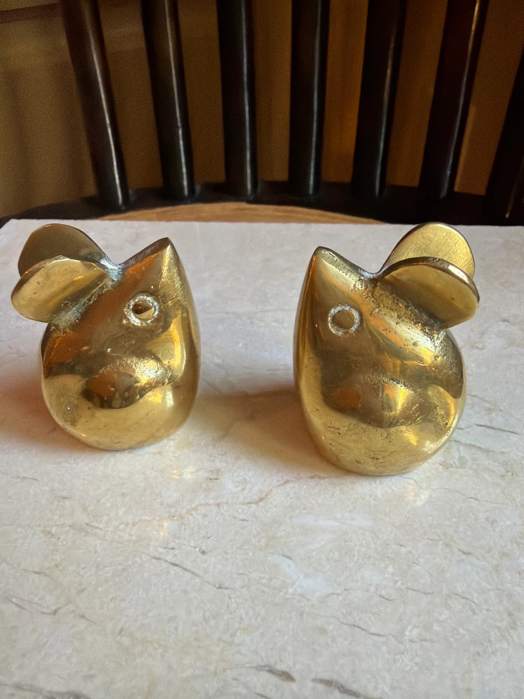 Pair of Brass Mouse Figurines - photo 2