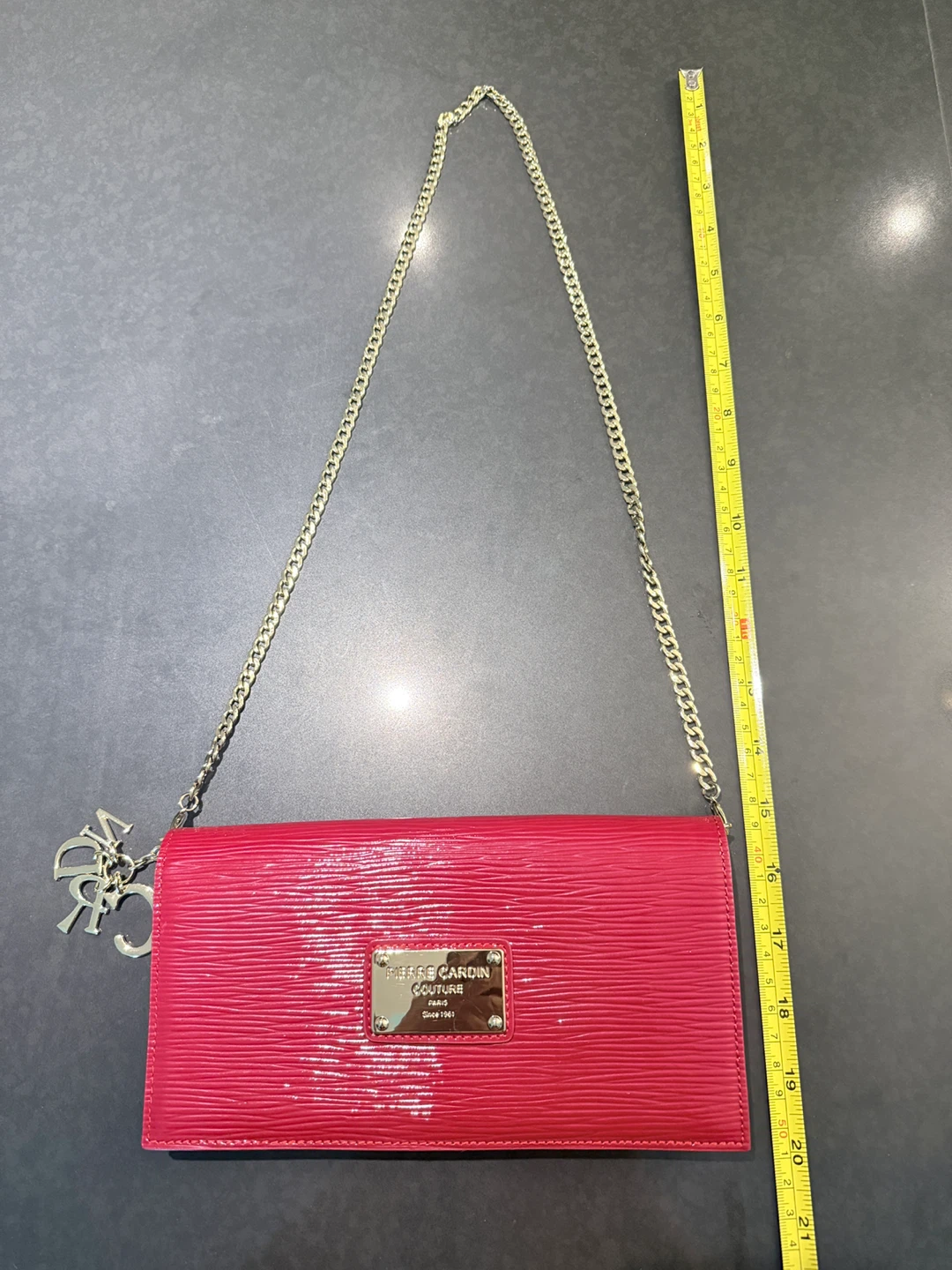 Pierre Cardin red Clutch with Gold Chain - photo 4