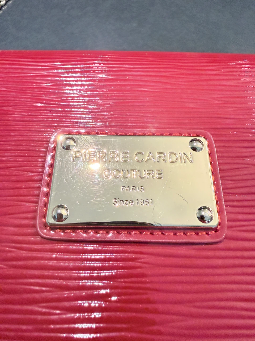 Pierre Cardin red Clutch with Gold Chain - photo 5