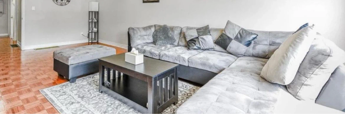 Sofa with ottoman