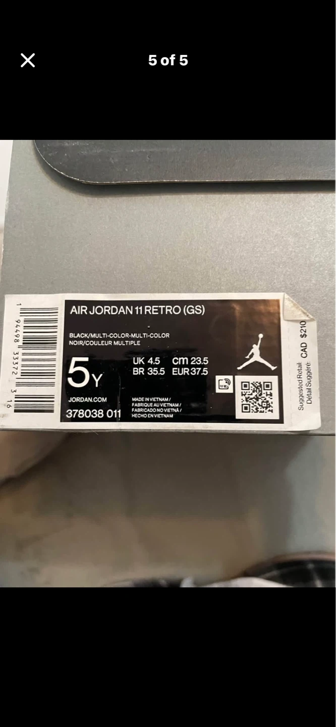 Air Jordan 11 Retro (GS) Black Multi-Color - photo 5