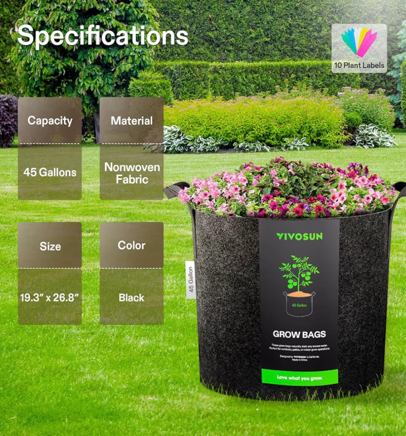 VIVOSUN 45 Gallon Grow Bags - photo 2