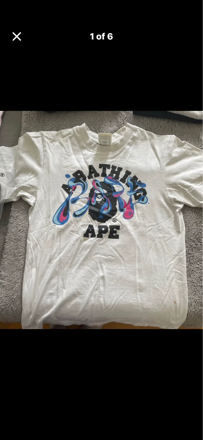 A Bathing Ape White Graphic T-Shirt