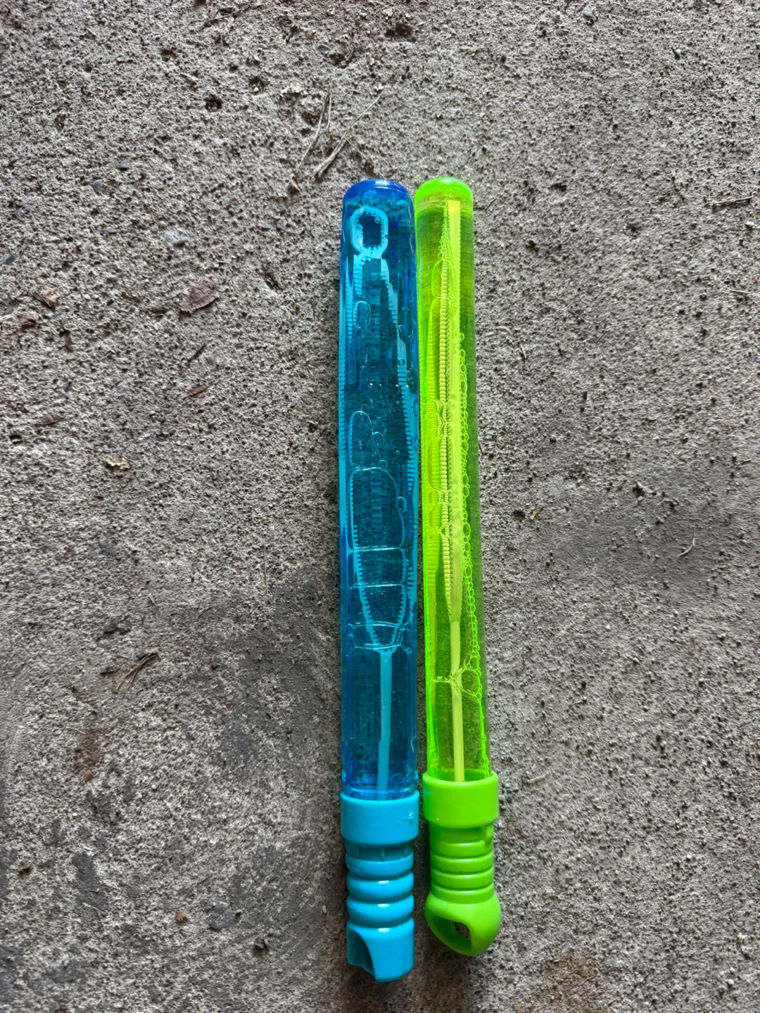 Two Bubble Wands - Blue and Green