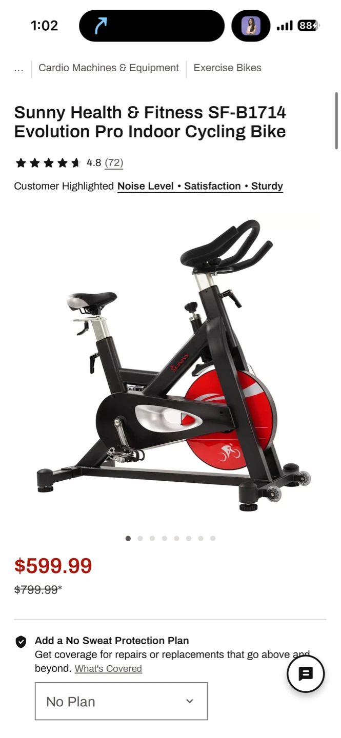 Sunny Health & Fitness Evolution Pro Indoor Cycling Bike