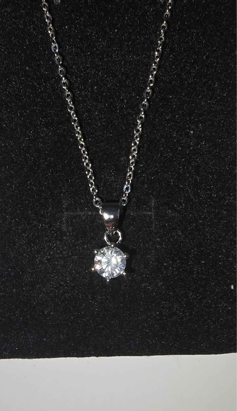 GRA Moissanite Necklace with Grading Report