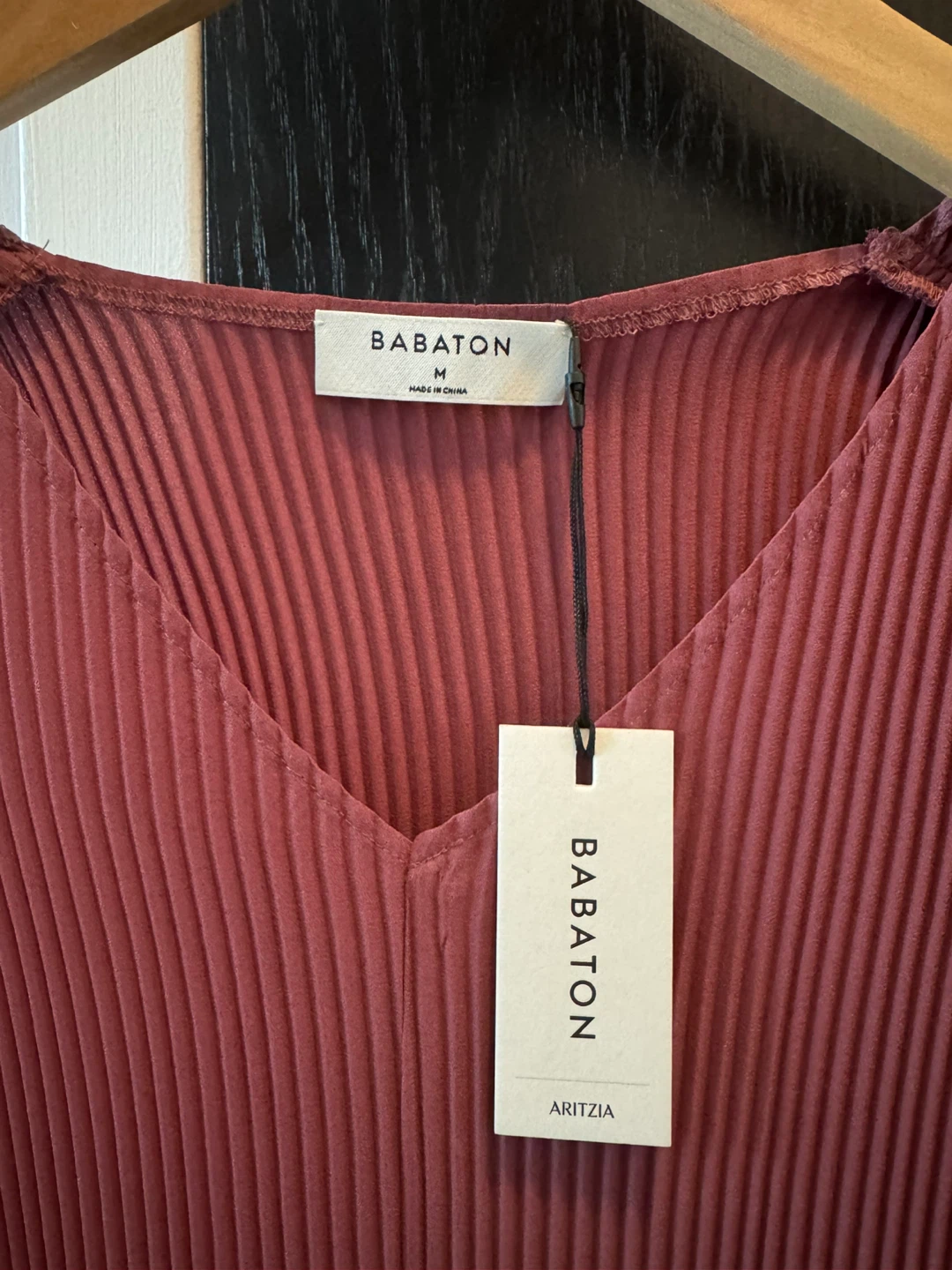 Babaton Pleated V-Neck Top (Medium) - photo 2