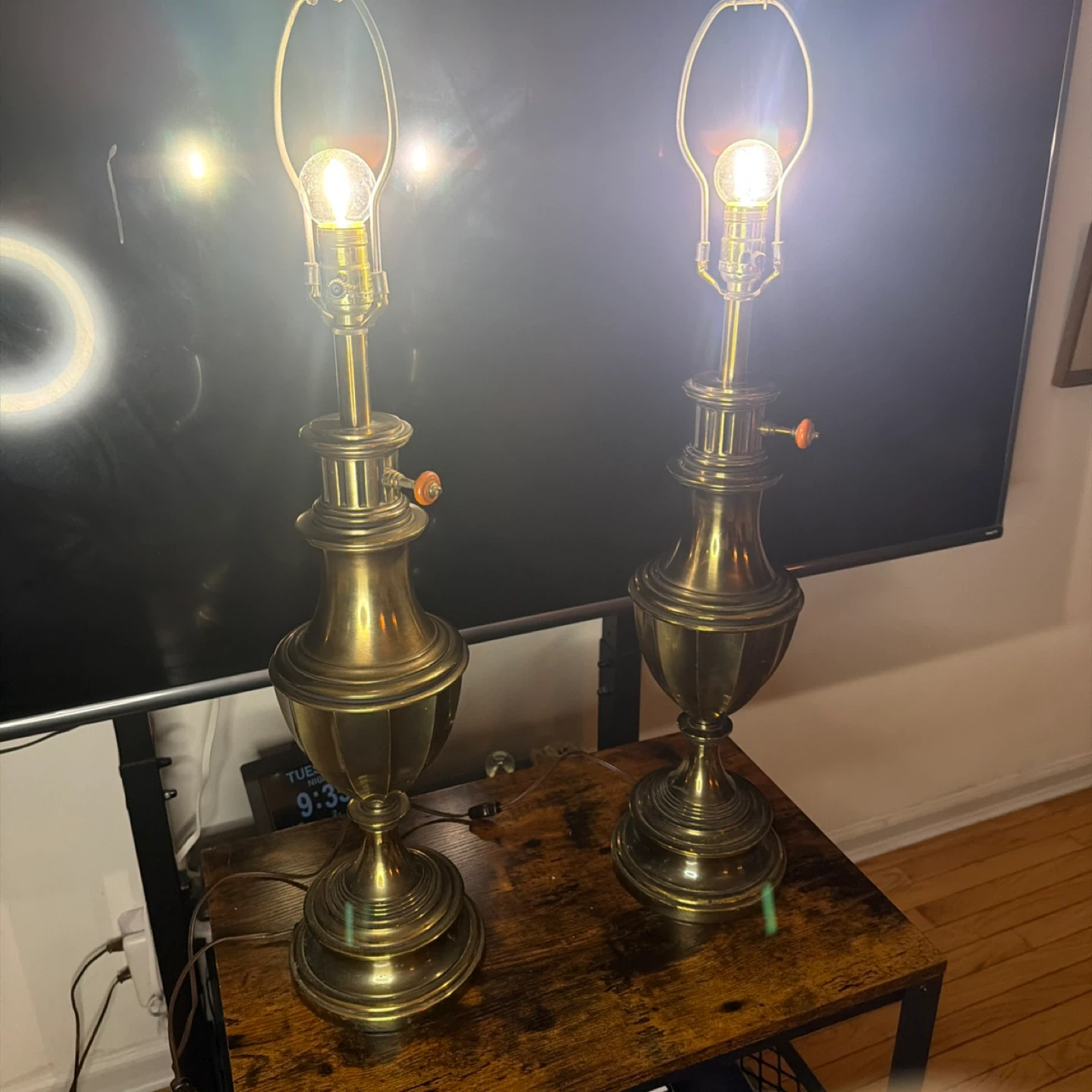 Vintage stiffel Brass Table Lamps - photo 5